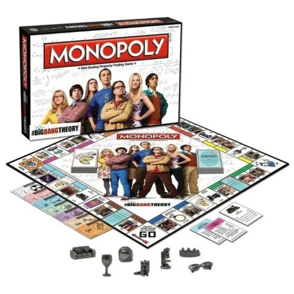MONOPOLY THE BIG BANG THEORY FAST-DEALING PROPERTY TRADING GAME 7 UNIQUE TOKENS - Picture 1 of 10